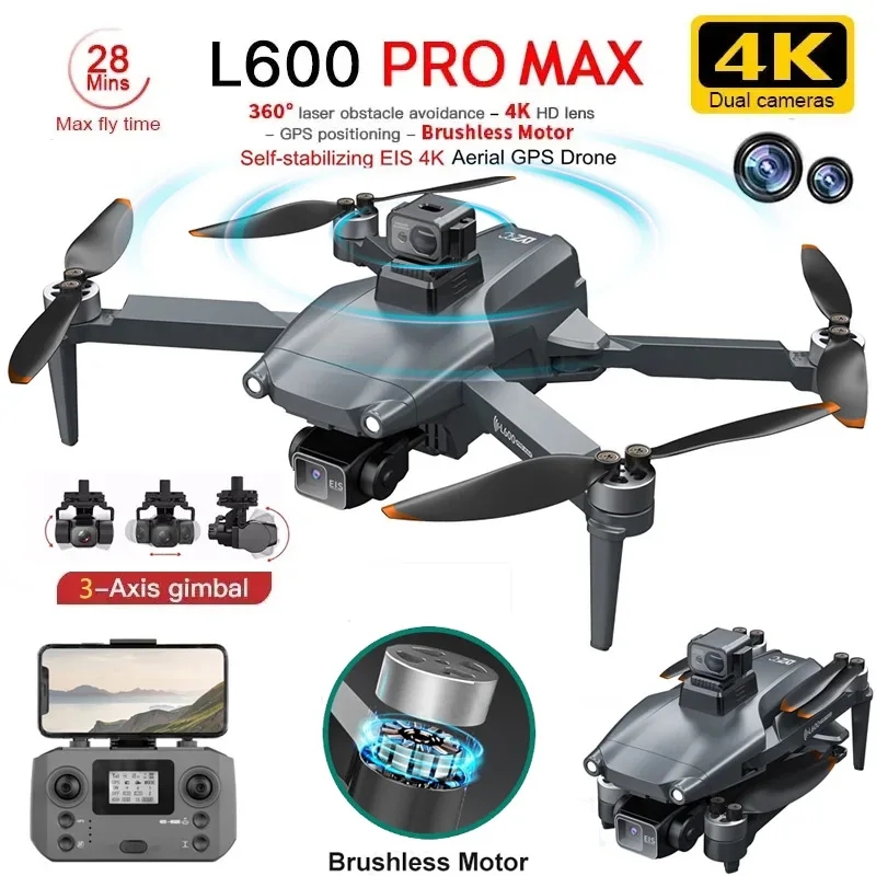 L600 PRO MAX GPS Drone Profess - Drone Camera 4K 评论和价格